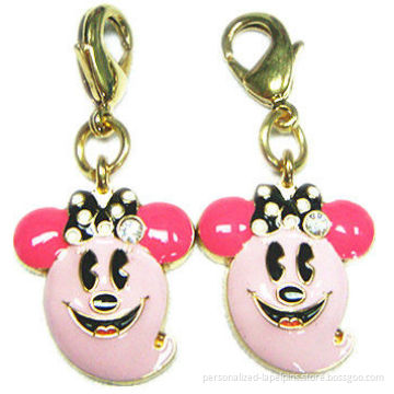 Mobile Phone Straps, Glass Paint And Gold Plated Finish, For Mobile Phone Accessories And